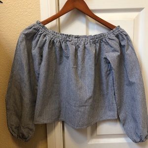 Brandy Melville off the shoulder crop top